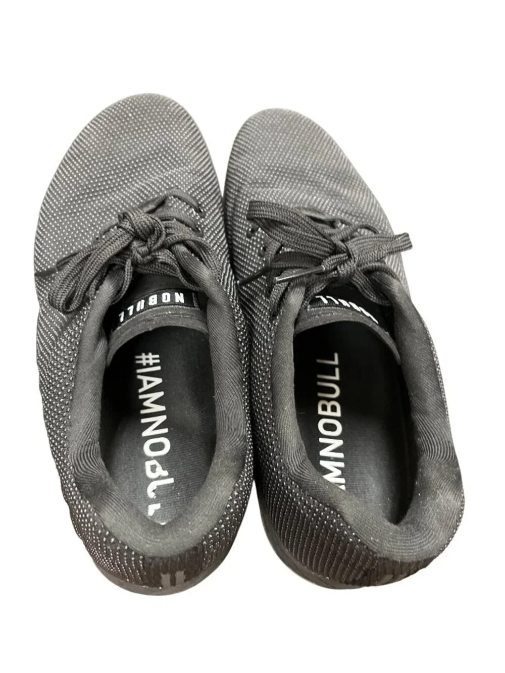 No Bull mens black fiber speckled low top sneakers sz 10 SKU 10-708